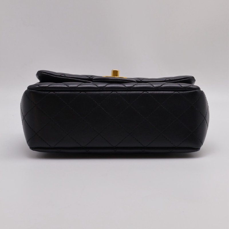CHANEL 經典口蓋包 Mini CF20 - 金球黑金-3