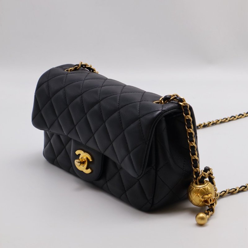 CHANEL 經典口蓋包 Mini CF20 - 金球黑金-4