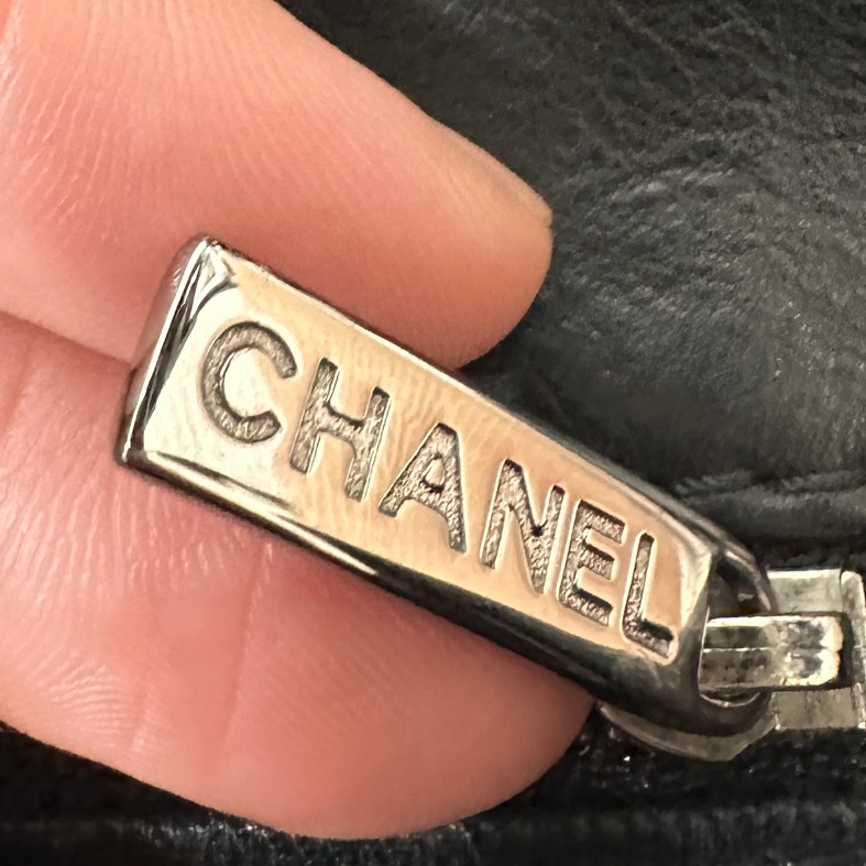 CHANEL 香奈兒 CF 黑銀 雙口袋 機場包 斜背包 肩背包 側背包 鏈條包-59