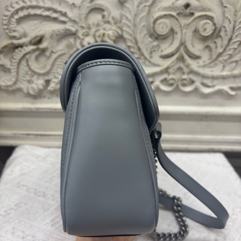Gucci灰色马蒙翻盖包-3