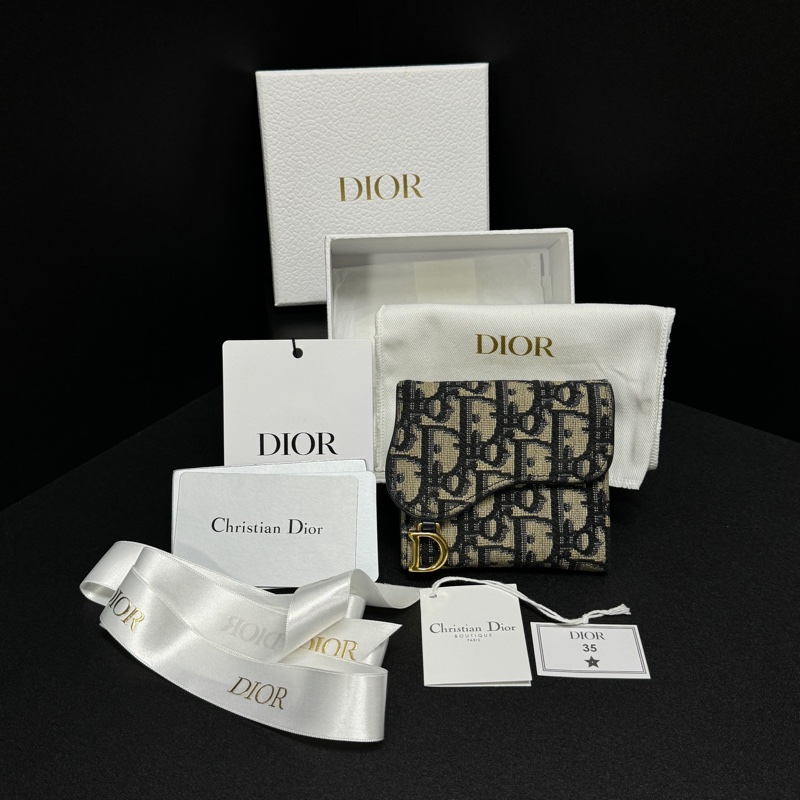 (極新|全套配件🎁) Dior 迪奧 經典老花馬鞍 短夾 專櫃24000-0