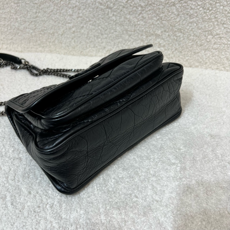 Ysl niki baby黑銀小號 D扣鏈條包 尺寸約21*16*7.5 附件防塵袋-5