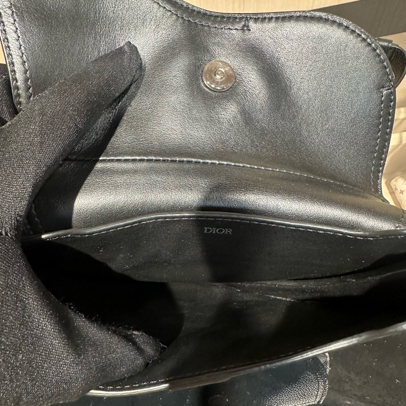 Dior 粒面牛皮革 马鞍腰包 男款 黑色-11