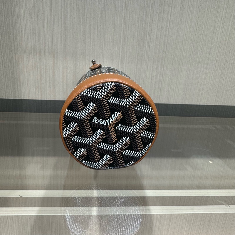 GOYARD 戈雅 YONNE 老花满印可拆卸肩带 帆布拼牛皮 斜挎包-7