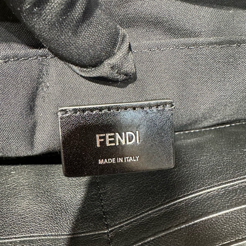 FENDI芬迪 双FLogo压印纯色 纳帕皮革 手拿包-10