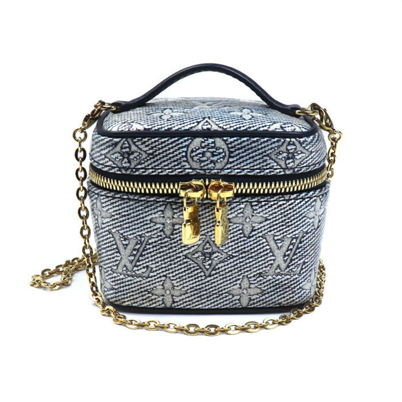 LOUIS VUITTON Monogram Laminated Jacquard Micro Vanity 單肩包，海軍藍，M82467，女士-0