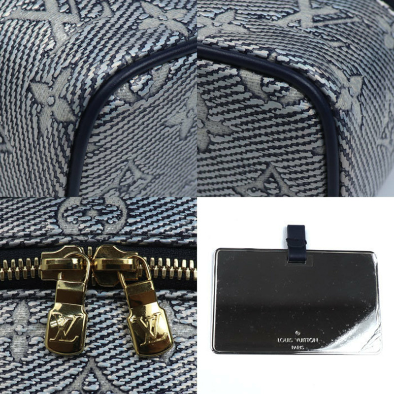 LOUIS VUITTON Monogram Laminated Jacquard Micro Vanity 單肩包,海軍藍,M82467,女士-5