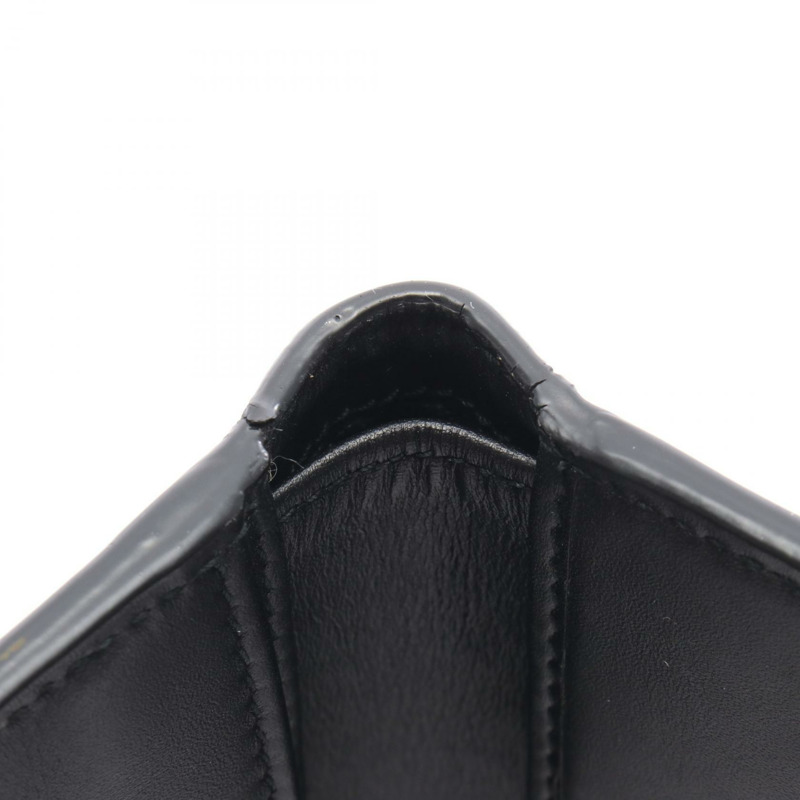 BOTTEGA VENETA Intrecciato 雙折皮夾 皮革 黑色 二手 女士-7