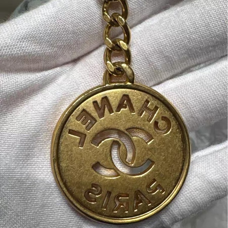 Chanel 22bag 中號 灰金色-13