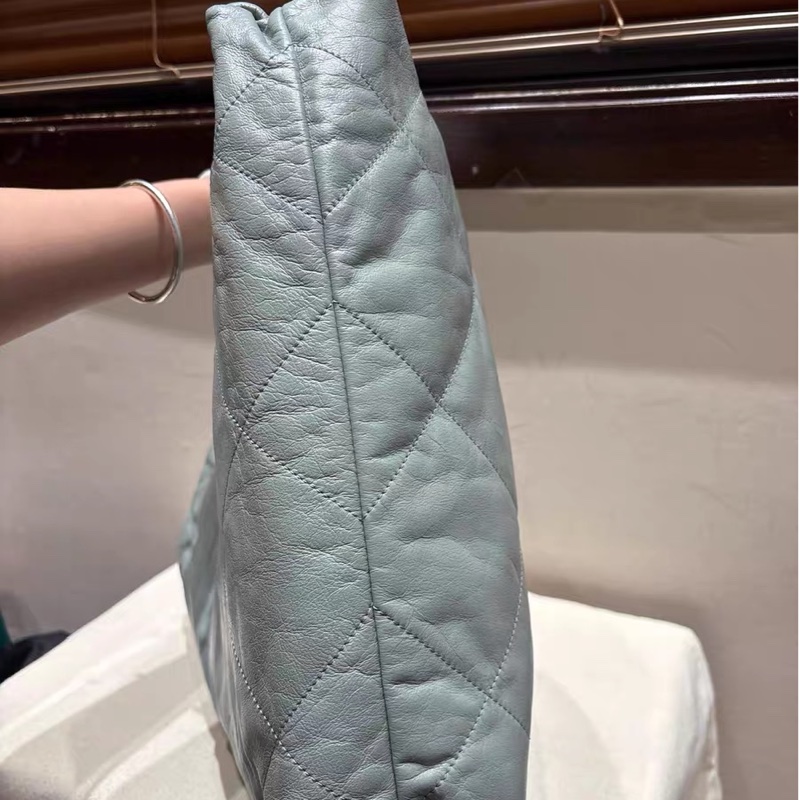 Chanel 22bag 中號 灰金色-18