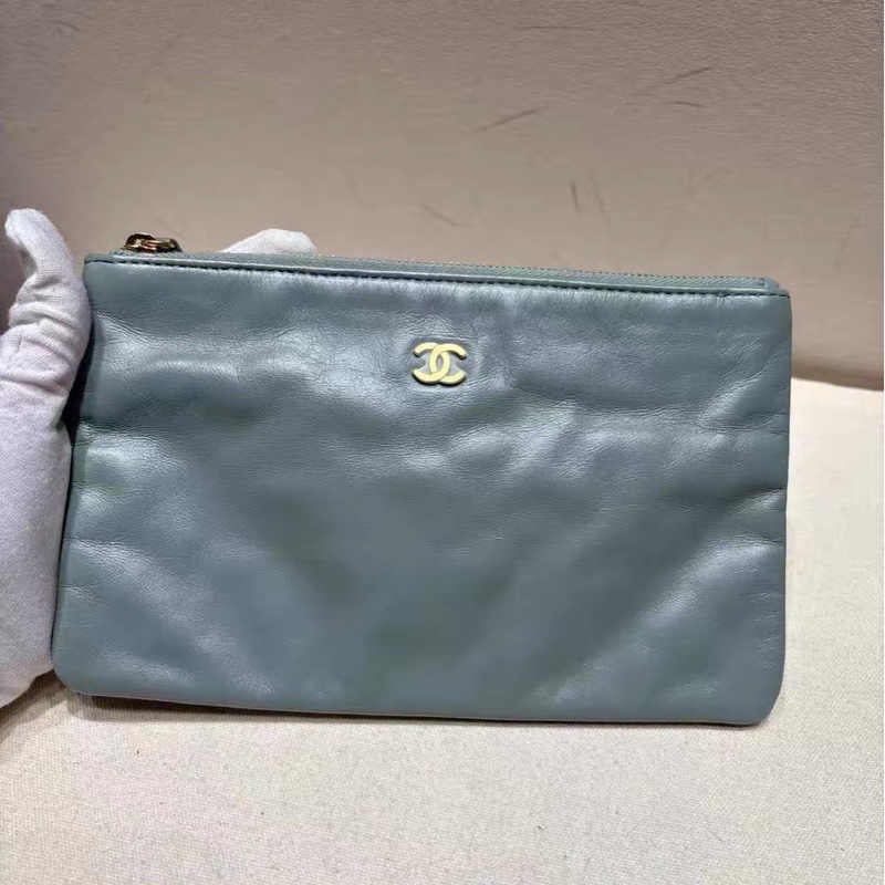 Chanel 22bag 中號 灰金色-21