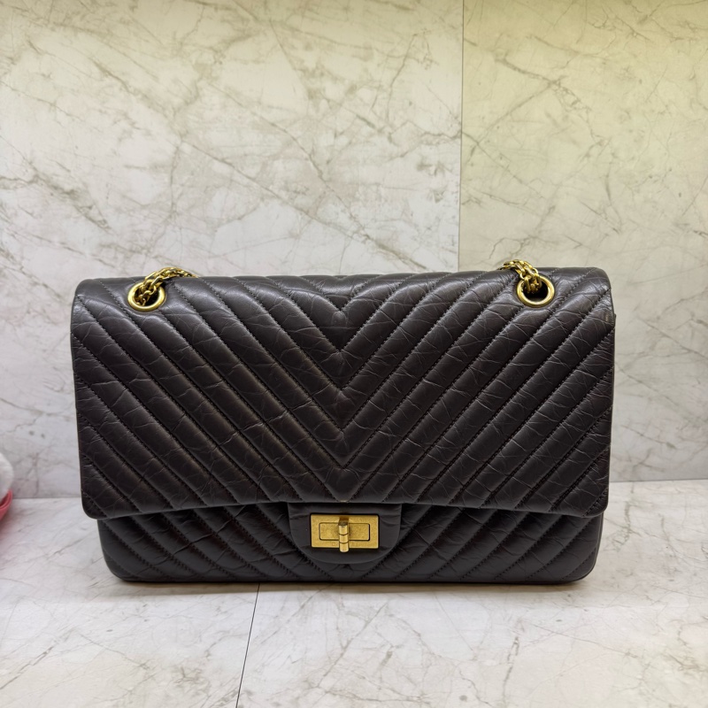 CHANEL深灰金缸2.55復刻包/23-0