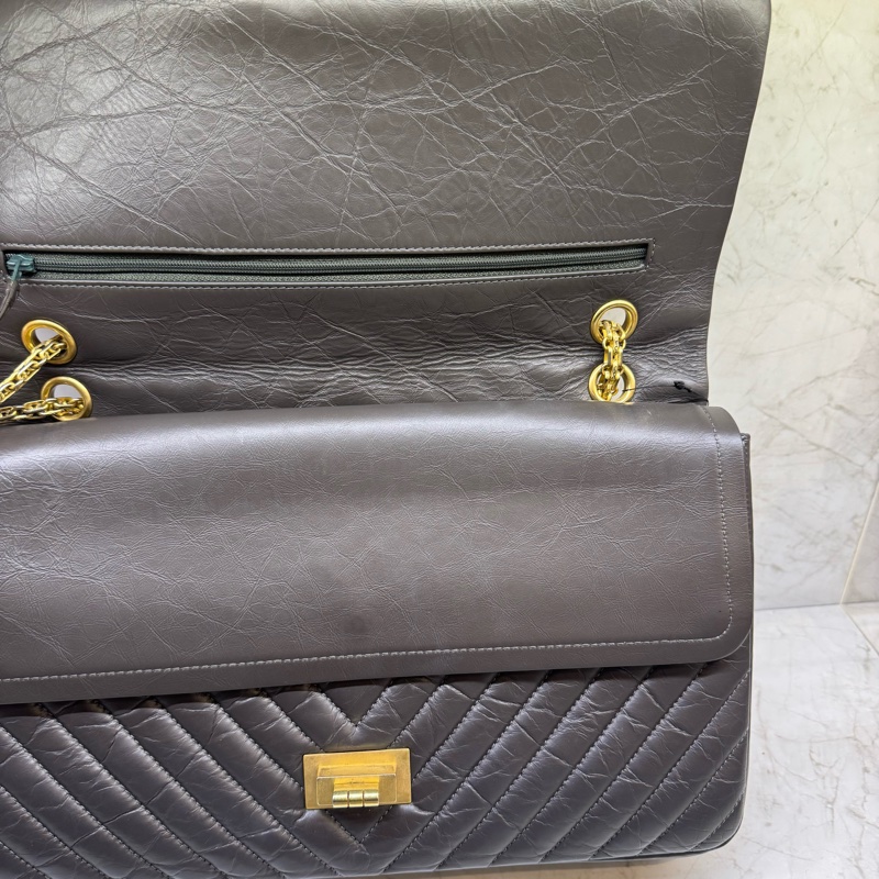 CHANEL深灰金缸2.55復刻包/23-5