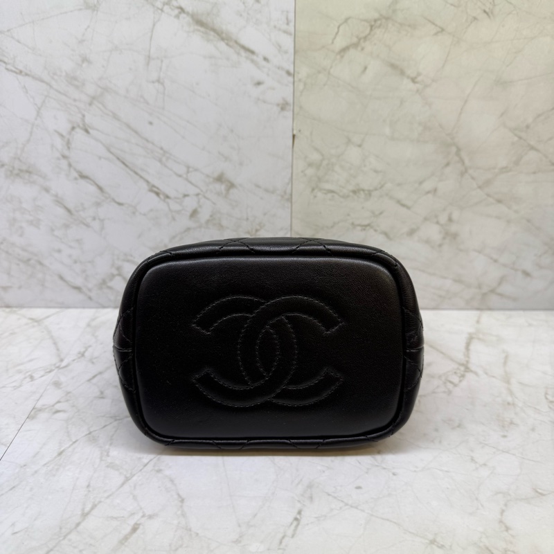 CHANEL黑金鍊條+黑白寶石水桶包/晶片-4