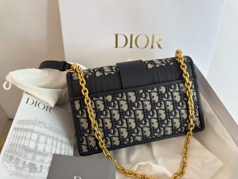 近新Dior蒙田30 Montaigne鏈帶包藍色Dior Oblique 緹花M9208UTZQ中號-1