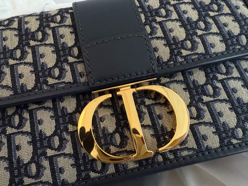 近新Dior蒙田30 Montaigne鏈帶包藍色Dior Oblique 緹花M9208UTZQ中號-5