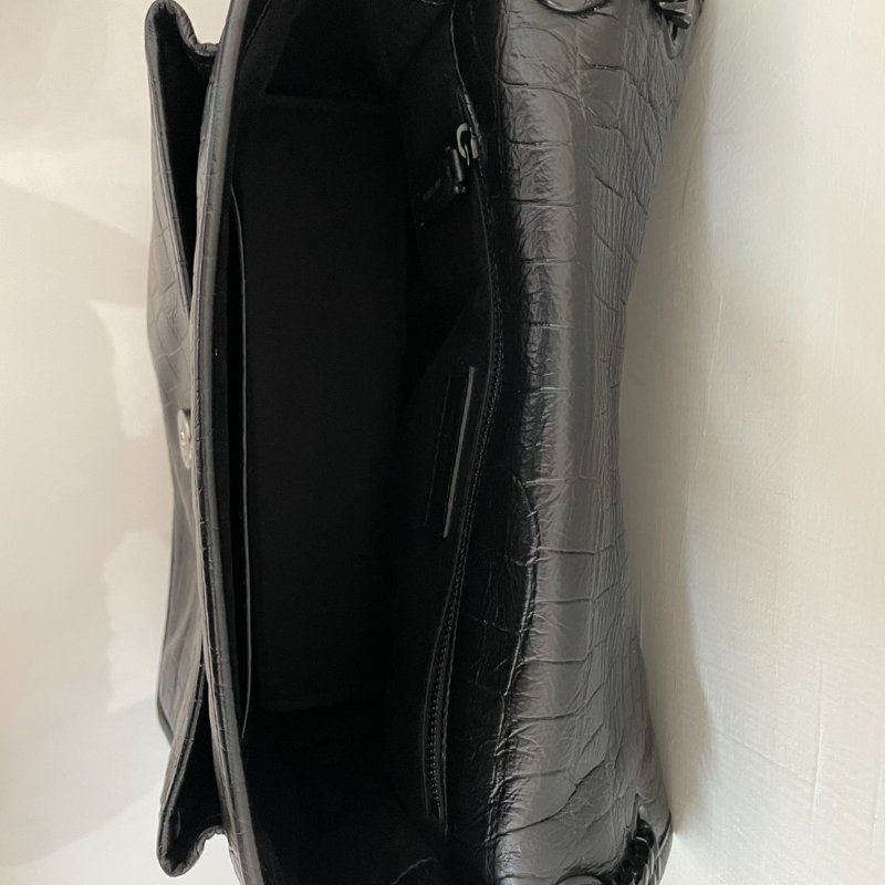 SAINT LAURENT(聖羅蘭) Niki 中號 28 鱷魚壓紋 黑色-3