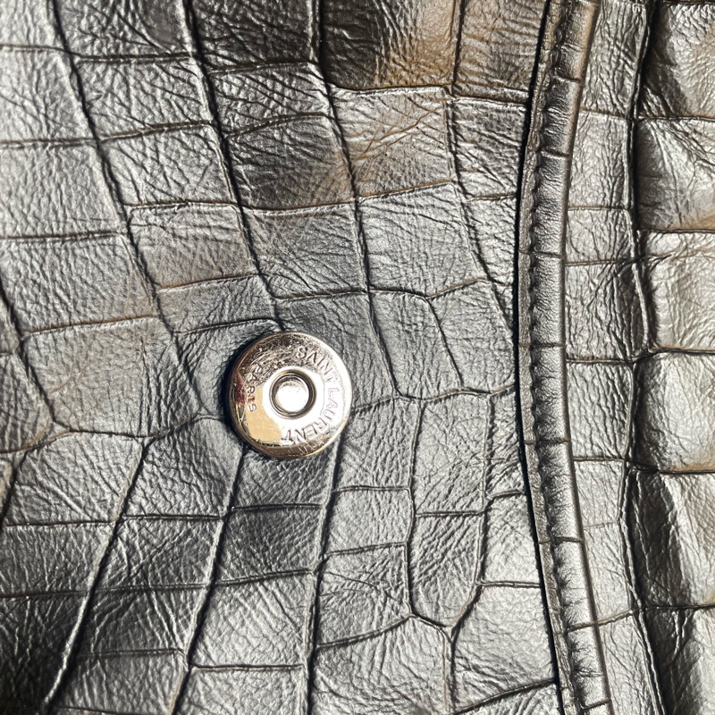 SAINT LAURENT(聖羅蘭) Niki 中號 28 鱷魚壓紋 黑色-16