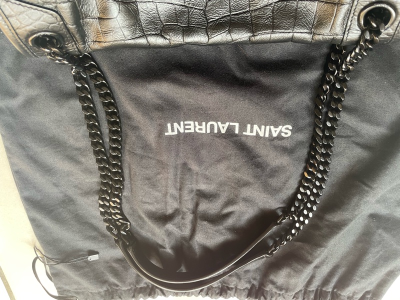 SAINT LAURENT(聖羅蘭) Niki 中號 28 鱷魚壓紋 黑色-19