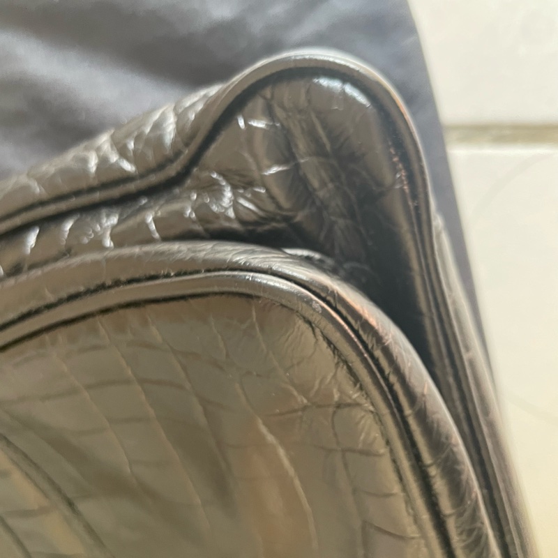 SAINT LAURENT(聖羅蘭) Niki 中號 28 鱷魚壓紋 黑色-21