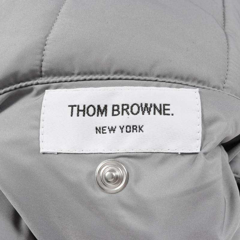 THOM BROWNE 四條紋雙面夾棉背心 羊毛 聚酯纖維 灰色 42 碼 二手 女款-3