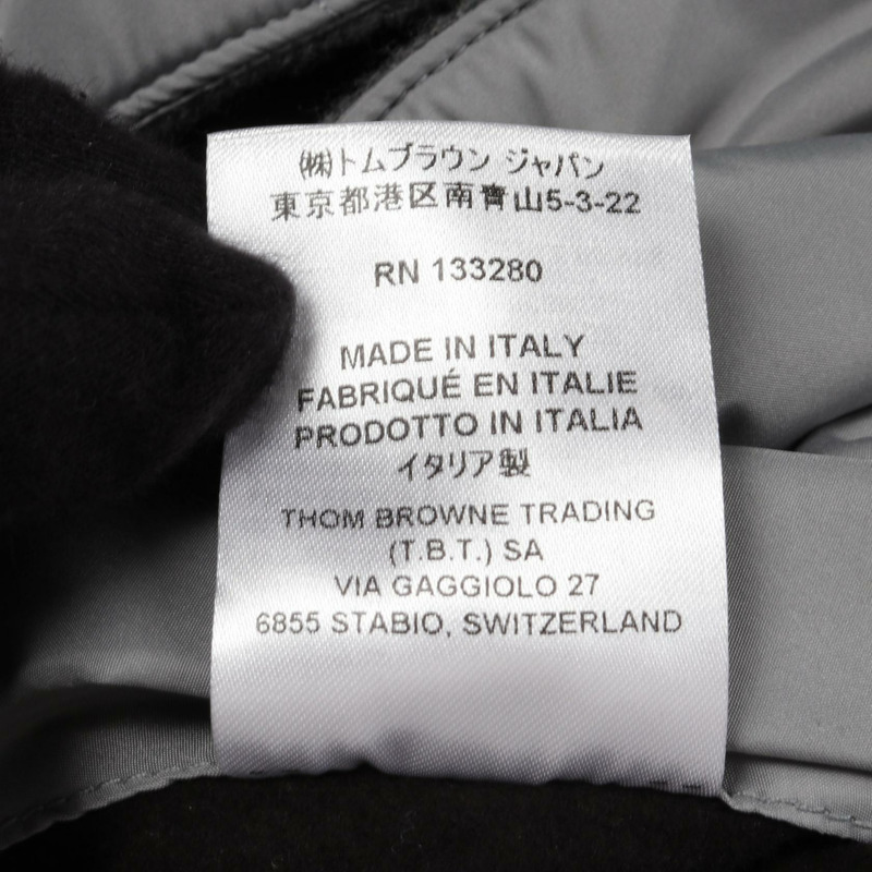 THOM BROWNE 四條紋雙面夾棉背心 羊毛 聚酯纖維 灰色 42 碼 二手 女款-4