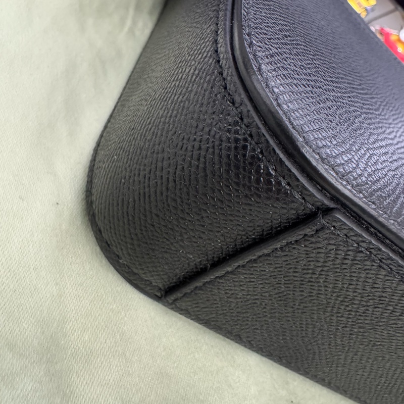 BURBERRY Muswell 皮革 相機包 斜背包 郵差包 黑色-6
