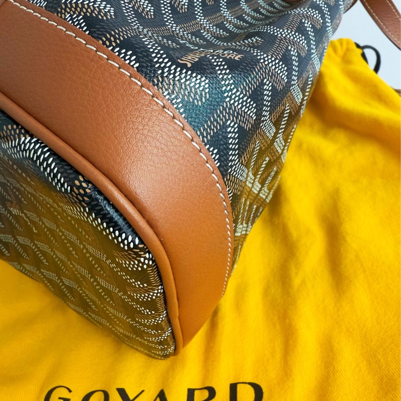 近新GOYARD焦糖色帆布PEFLOPMLTY01CL Petit Flot 水桶包-8