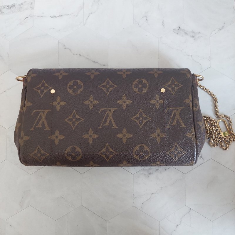 LV 經典老花M40717 🌈實品拍照🌈Favorite PM (小) 經典花紋鍊條肩背包 斜背包~二手-23