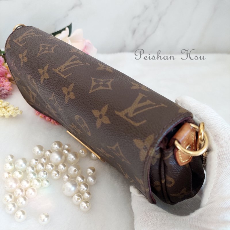 LV 經典老花M40717 🌈實品拍照🌈Favorite PM (小) 經典花紋鍊條肩背包 斜背包~二手-53