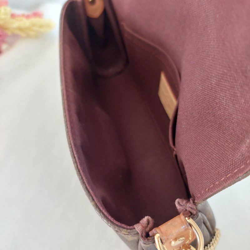 LV 經典老花M40717 🌈實品拍照🌈Favorite PM (小) 經典花紋鍊條肩背包 斜背包~二手-75