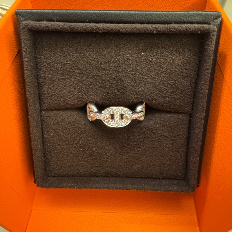 Diamond Chaine d'ancre Enchainee Ring (全鑽白金)-4