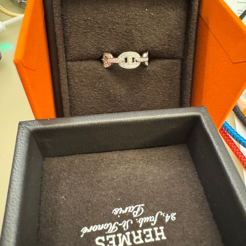 Diamond Chaine d'ancre Enchainee Ring (全鑽白金)-10