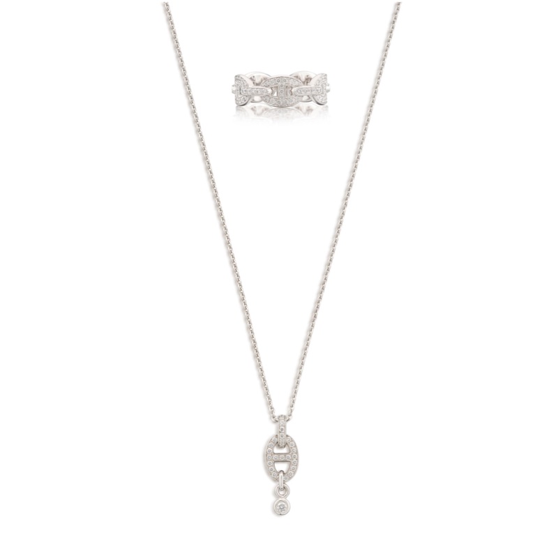 Diamond Chaine d'ancre Enchainee Pendant-1