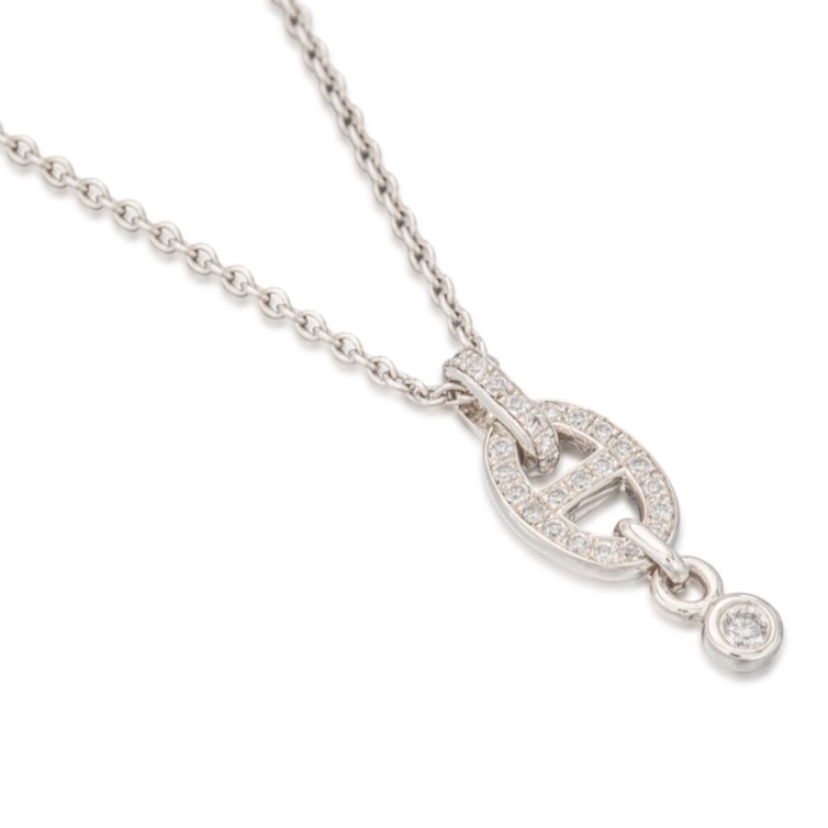 Diamond Chaine d'ancre Enchainee Pendant-8