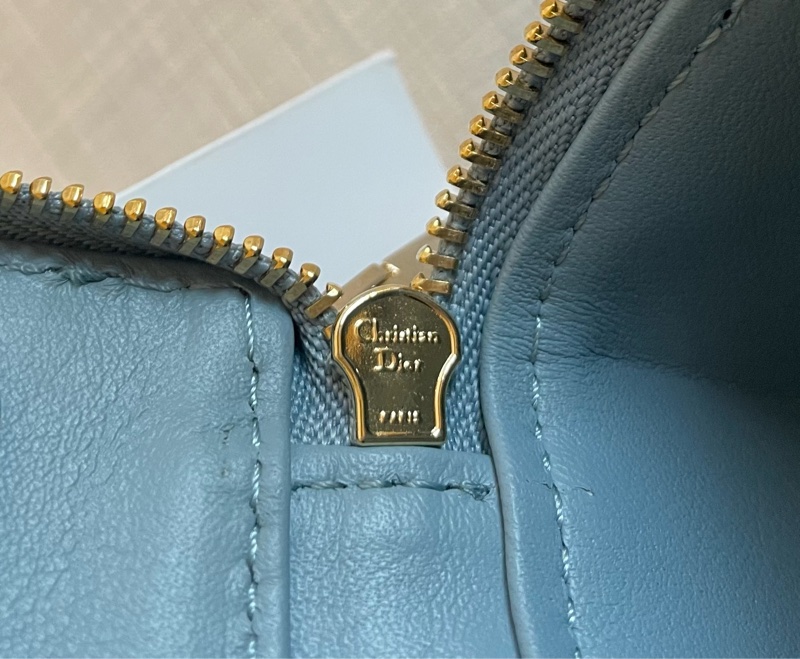 Dior藍色漆皮 藤格紋 Lady Dior小方包 手拿小包 Christian Dior 小包-13