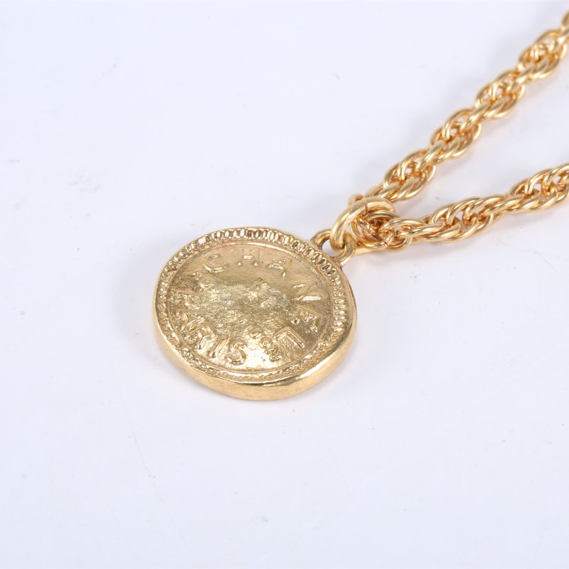 中古 康鵬圓幣 金幣 項鍊合金-2