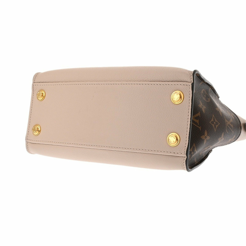 LOUIS VUITTON Monogram On My Side PM 灰褐色 M57729 女士帆布和小牛皮兩用包-5