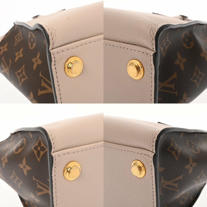 LOUIS VUITTON Monogram On My Side PM 灰褐色 M57729 女士帆布和小牛皮兩用包-6