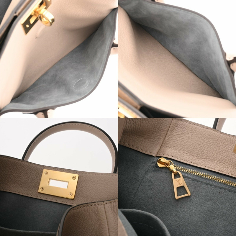 LOUIS VUITTON Monogram On My Side PM 灰褐色 M57729 女士帆布和小牛皮兩用包-9