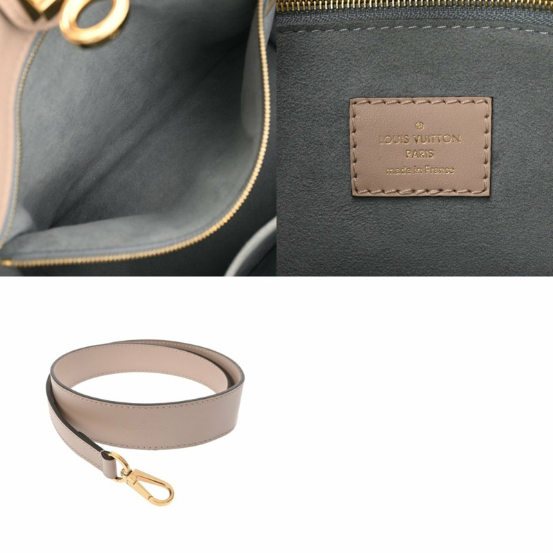 LOUIS VUITTON Monogram On My Side PM 灰褐色 M57729 女士帆布和小牛皮兩用包-10