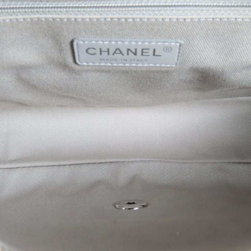 【巴黎站二手名牌專賣店】＊現貨＊CHANEL 香奈兒 真品＊黑荔枝牛皮銀雙C內拉鍊橫式口蓋肩背斜背鍊包-3