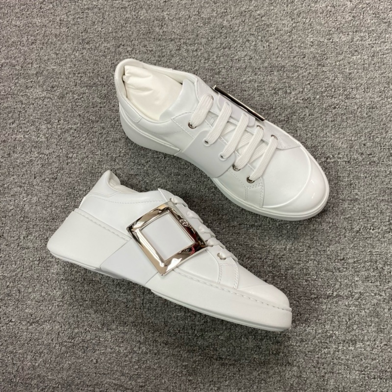 促銷品Roger Vivier Viv' Skate皮革運動鞋銀扣-1