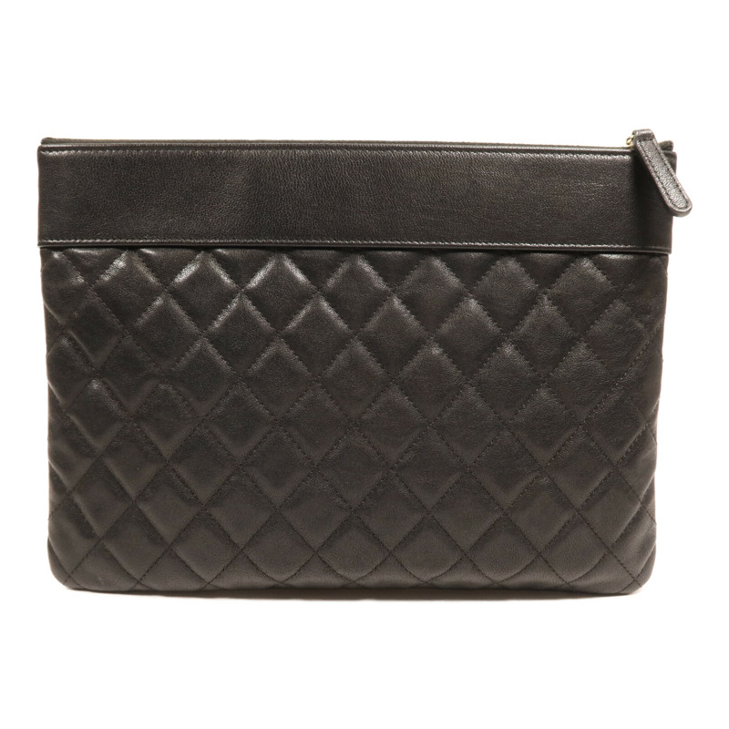 CHANEL 牛皮皮革Seasonal Clutch金扣手拿包-1