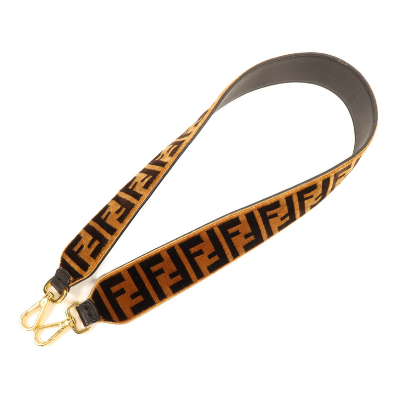 FENDI 布料/皮革Strap You Zucca金扣肩背袋-0