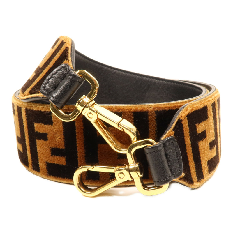 FENDI 布料/皮革Strap You Zucca金扣肩背袋-2