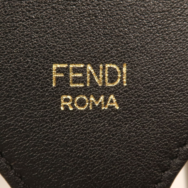 FENDI 布料/皮革Strap You Zucca金扣肩背袋-6
