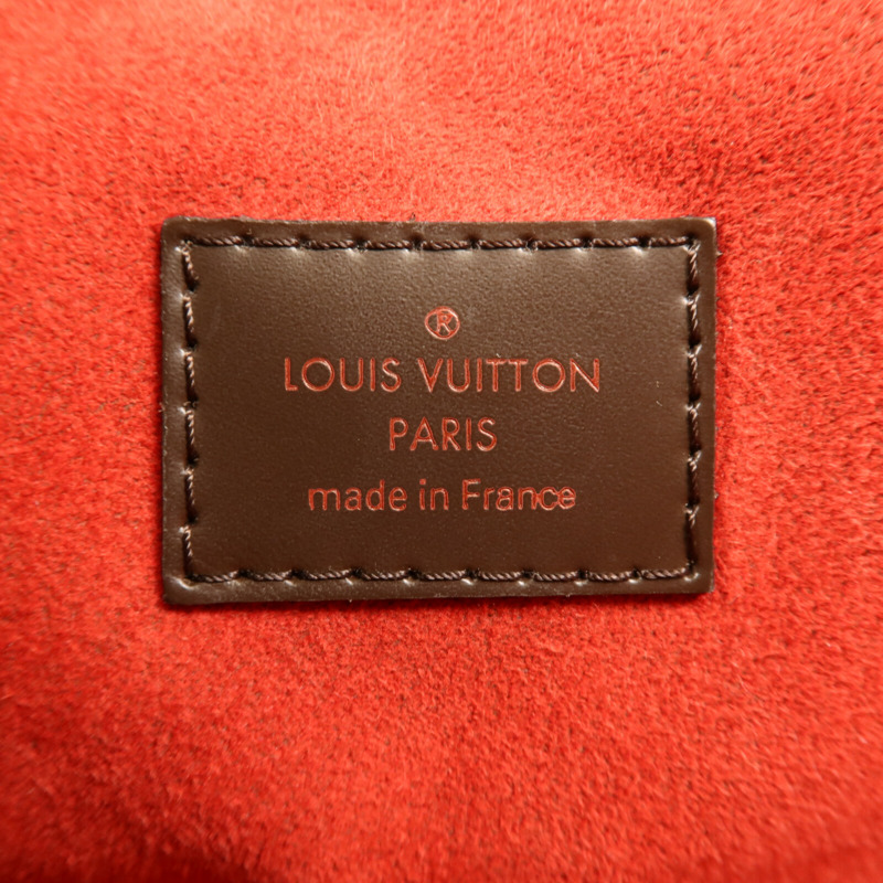 LOUIS VUITTON Damier Trevi PM金扣手挽肩背兩用袋棕色-5