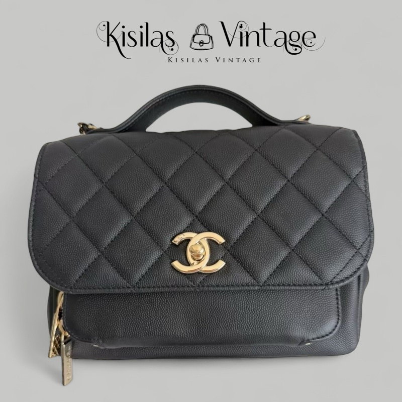 Chanel  Caviar Business Affinty 郵差包23cm-0