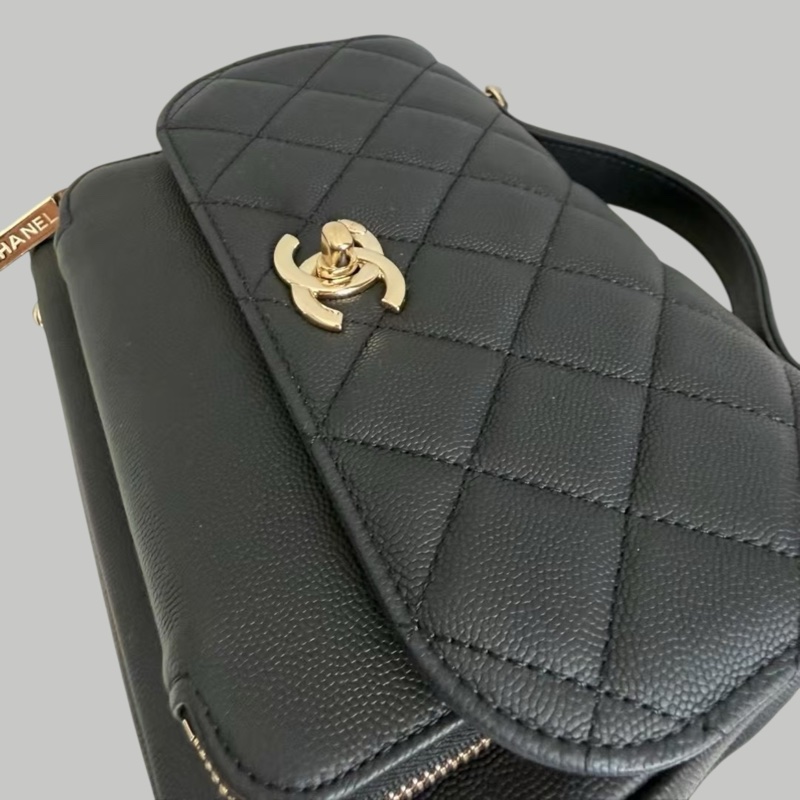 Chanel Caviar Business Affinty 郵差包23cm-6